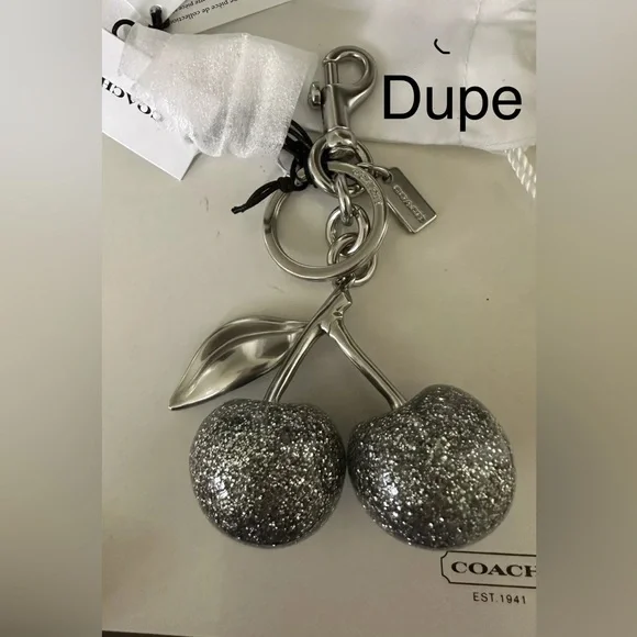 Silver Cherry Keychain - Picture 4 of 4